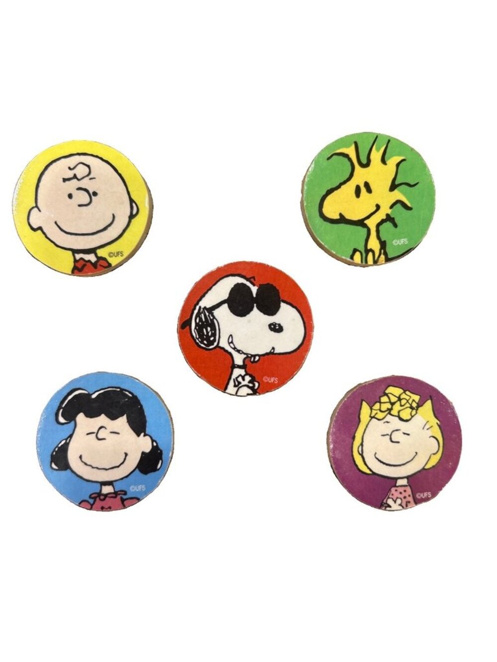 Vintage Peanuts Assorted Magnets, Preloved